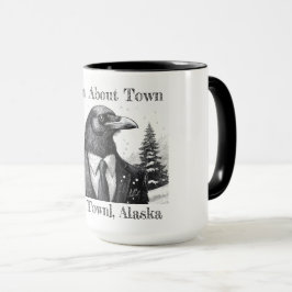 コーヒーマグ、Raven About Town -カスタマイズ town マグカップ