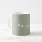 コーヒーマグW/# Muglifeグレーエバーグリーン コーヒーマグカップ (正面左)