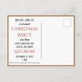 コーヒーマシンからエスプレッソを注ぐ インビテーションポストカード (裏面)