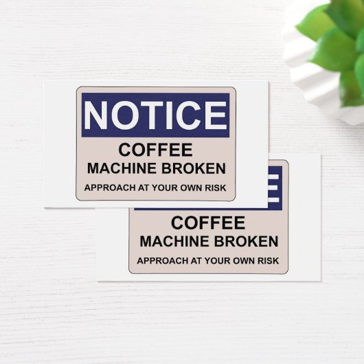 コーヒーマシンの壊れたユーモア (デスク)
