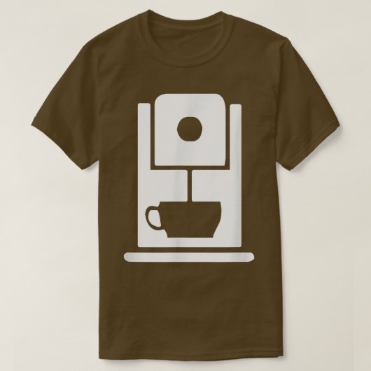 コーヒーマシンカフェワーカーユニフォーム Tシャツ (デザイン正面)