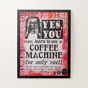 コーヒーマシン – ヴィンテおもしろいージ広告 ジグソーパズル