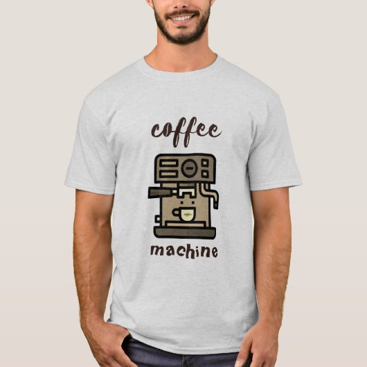 コーヒーマシンTシャツ Tシャツ (正面)