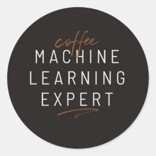コーヒーマシ学ンおもしろい ラウンドシール