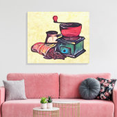 コーヒーマニュアルグラインダー キャンバスプリント (インサイチュ (リビング))