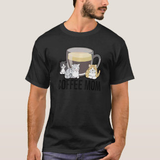 コーヒーママ猫の飼い主猫愛好家ペットキティC Tシャツ