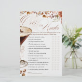 コーヒーマルティーニオーバーまたはアンダーブライダルシャワーゲーム (スタンド正面)