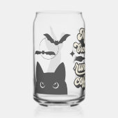 コーヒーマ走グの私のブローチ、ハロウィーン猫 ガラス缶 (正面)