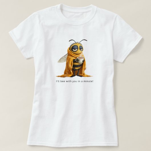 コーヒーミツバチ Tシャツ (デザイン正面)