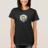 コーヒーミルクハートデザインTシャツ Tシャツ (正面)