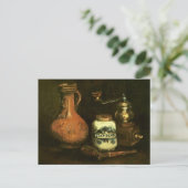 コーヒーミルパイプケース&ジャグファンゴッホファインアート ポストカード (スタンド正面)