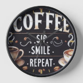 コーヒーミームシャルボードウォール 壁時計 (正面)