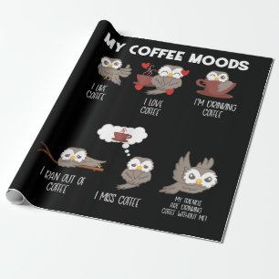 コーヒームーズ·フクロウがフクロウ好きのコーヒープレゼント ラッピングペーパー