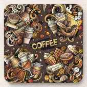 コーヒーメドレカップ | コーヒーのコルクコースターの詰め合わせ コースター (正面)