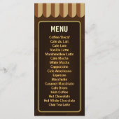 コーヒーメニューコーヒーショップコーヒーカップカフェラックカード メニュー (裏面)