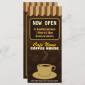 コーヒーメニューコーヒーショップコーヒーカップカフェラックカード メニュー (正面/裏面)