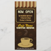 コーヒーメニューコーヒーショップコーヒーカップカフェラックカード メニュー (正面)