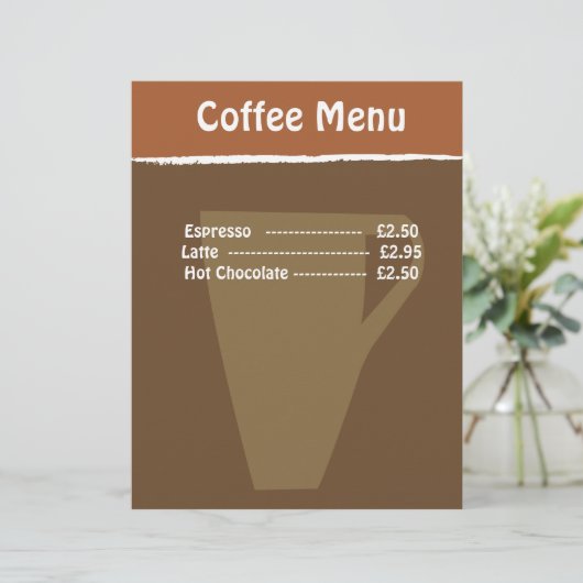 コーヒーメニュー (スタンド正面)