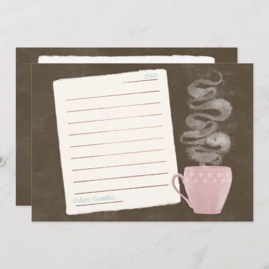 コーヒーメモ ノートカード (正面/裏面)