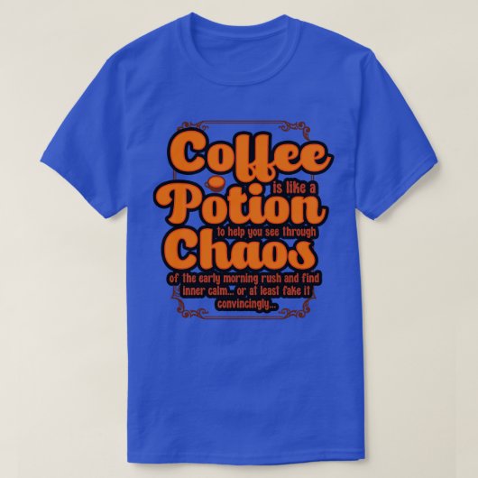 コーヒーメーカーのコーヒーはSのポーションに救済似ている Tシャツ (デザイン正面)