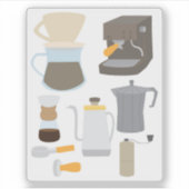 コーヒーメーカーのツール シール (正面)