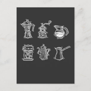 コーヒーメーカーのミルお願いカフ笑わされるェイン中毒 ポストカード