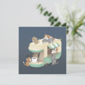 コーヒーメーカーカンパーカフェ&子猫 招待状 (スタンド正面)