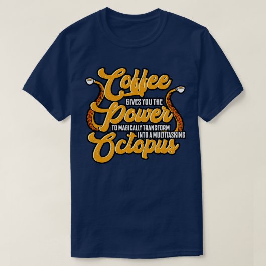 コーヒーメーカー与えコーヒー魔法の力 Tシャツ (デザイン正面)