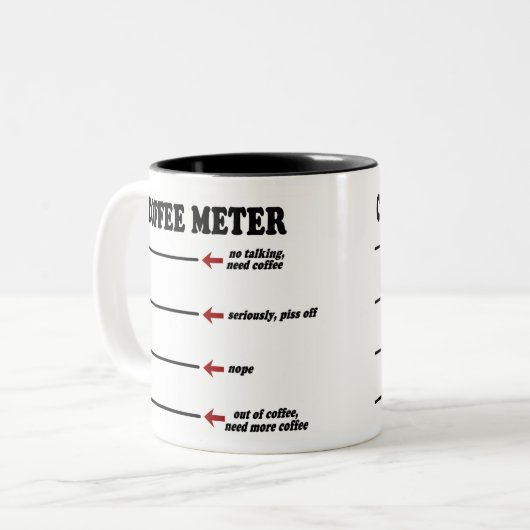 コーヒーメーター(オリジナルコーヒーメーターマグ！) ツートーンマグカップ (正面左)