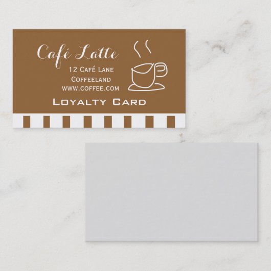 コーヒーモダンカフェロイヤリティカード 名刺 (正面/裏面)