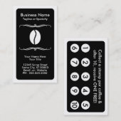 コーヒーモダン豆のスタンプ 名刺 (正面/裏面)