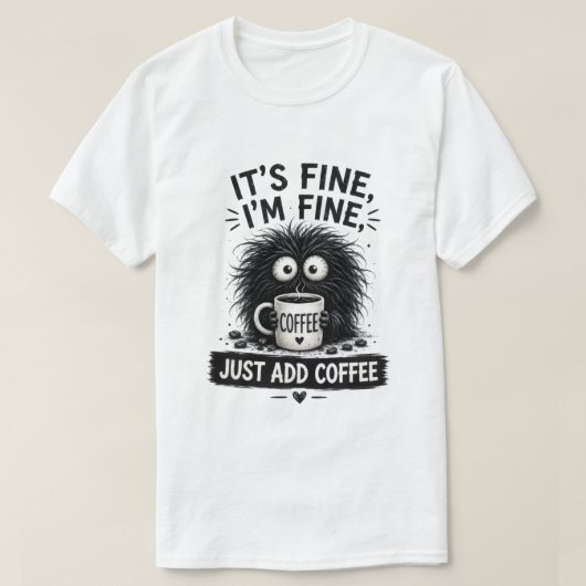 コーヒーモンスターアートでいいんだ Tシャツ (デザイン正面)