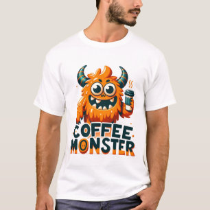 コーヒーモンスター – モーニングおもしろいムード Tシャツ