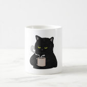 コーヒーモーニングと不機嫌な黒猫 コーヒーマグカップ (中央)
