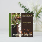 コーヒーモーニングオンザパティオ招待状 招待状 (スタンド正面)