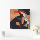 コーヒーモーニングヴィンテージスタイル スクエア壁時計 (ホーム)