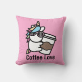 コーヒーユニコーン装飾用クッション クッション (正面)