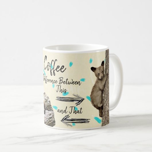 コーヒーユーモアのクマの子 コーヒーマグカップ (正面右)