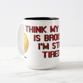 コーヒーユーモアのコーヒーマグの壊れ ツートーンマグカップ (正面左)