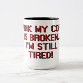 コーヒーユーモアのコーヒーマグの壊れ ツートーンマグカップ (中央)