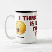 コーヒーユーモアのコーヒーマグの壊れ ツートーンマグカップ (左)