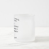 コーヒーユーモアのコーヒー常習者のカフェインの恋人 フロストグラスマグカップ (中央)