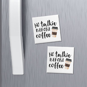コーヒーユーモアの前に話し合いなし マグネット