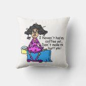 コーヒーユーモアの前の朝 クッション (裏面)