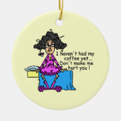 コーヒーユーモアの前の朝 セラミックオーナメント (正面)