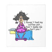 コーヒーユーモアの前の朝 ノートパッド (正面)