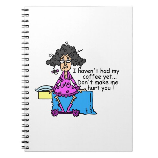 コーヒーユーモアの前の朝 ノートブック (正面)