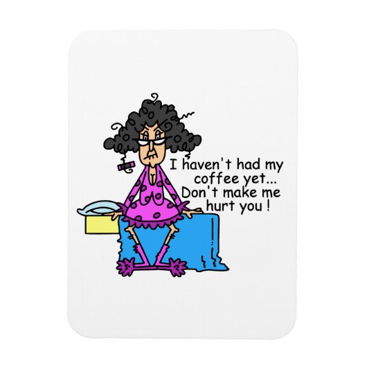 コーヒーユーモアの前の朝 マグネット (縦)