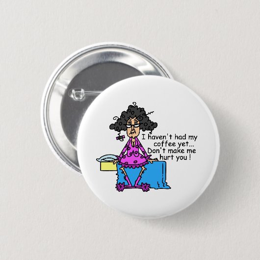 コーヒーユーモアの前の朝 缶バッジ (正面&裏面)