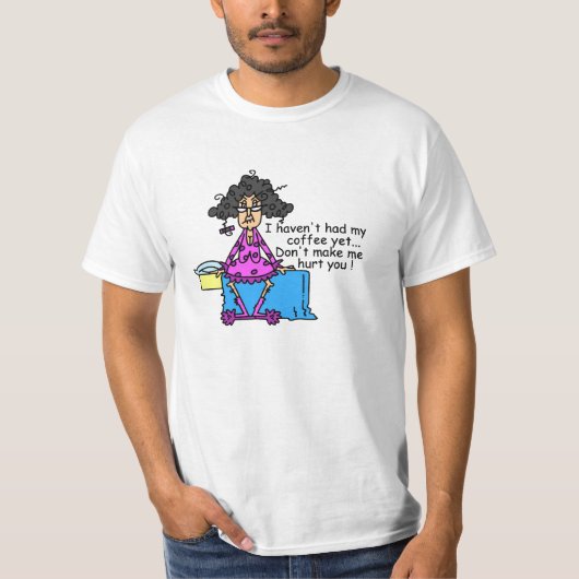 コーヒーユーモアの前の朝 Tシャツ (正面)